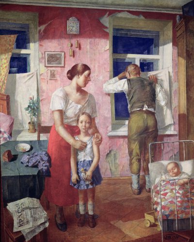 إنذار ، 1934 بواسطة Kuzma Sergeevich Petrov Vodkin